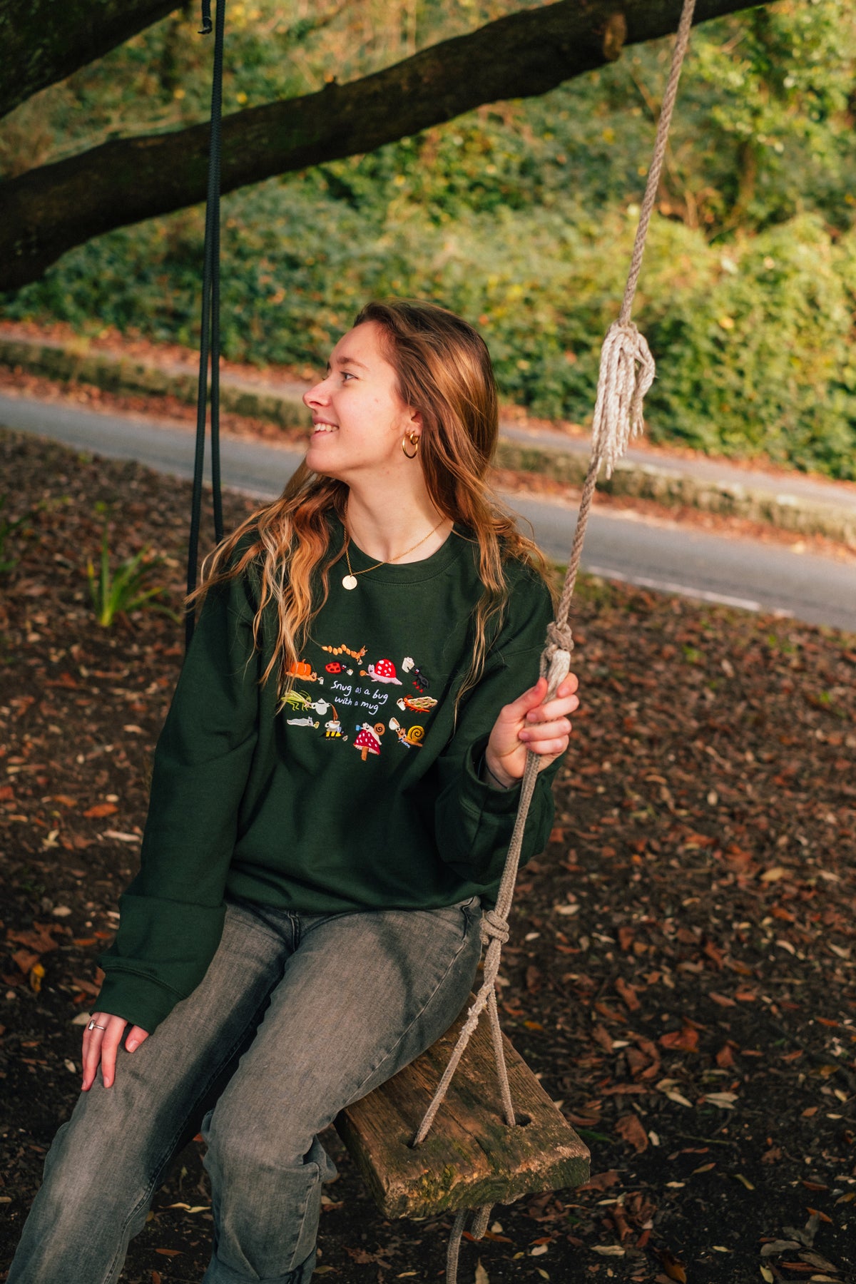 Snug as a Bug Embroidered Sweatshirt