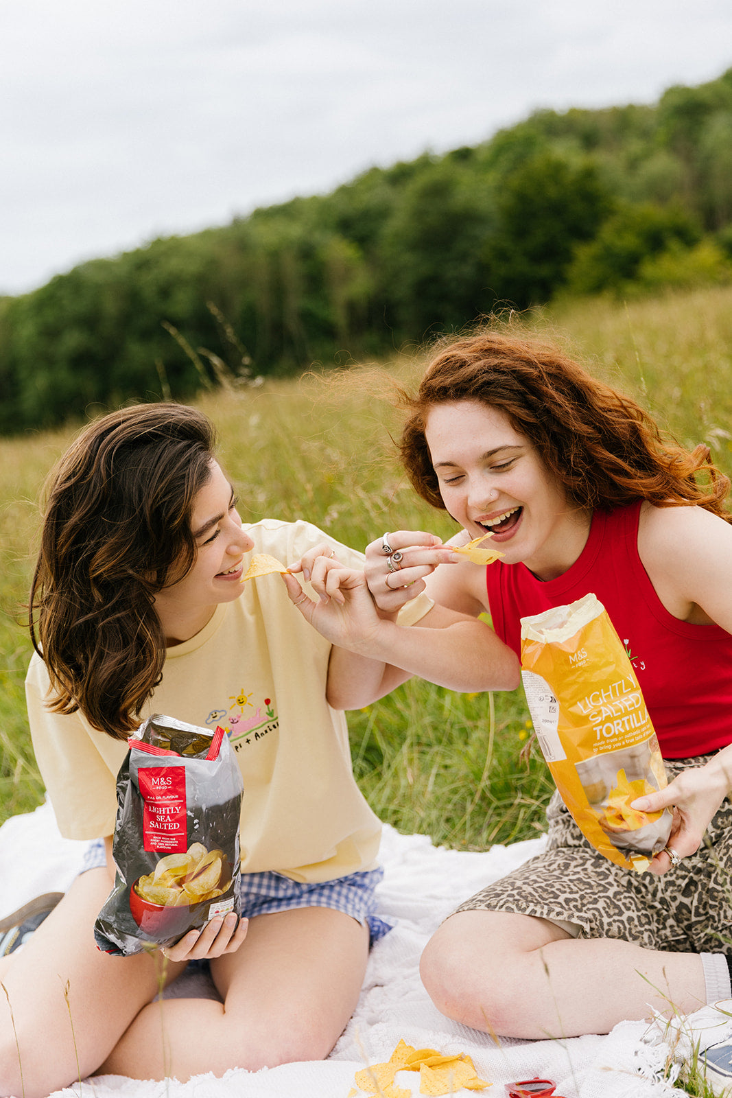 Crisps &amp; Anxiety Embroidered Organic T-Shirt