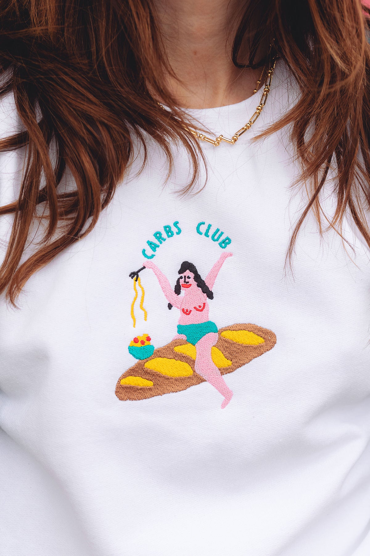 Carbs Club Embroidered Sweatshirt