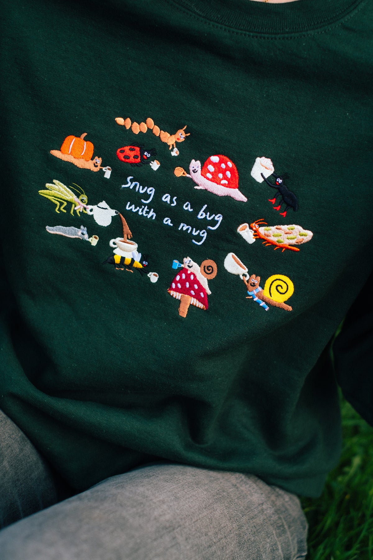 Snug as a Bug Embroidered Sweatshirt