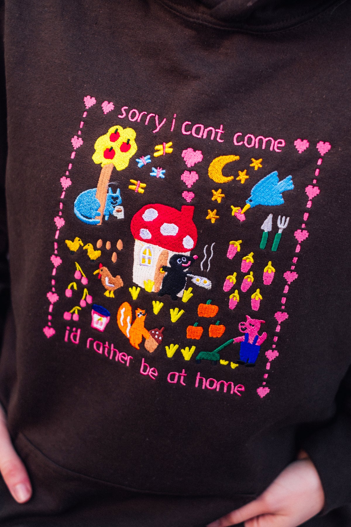 Cosy Mole Embroidered Hoodie