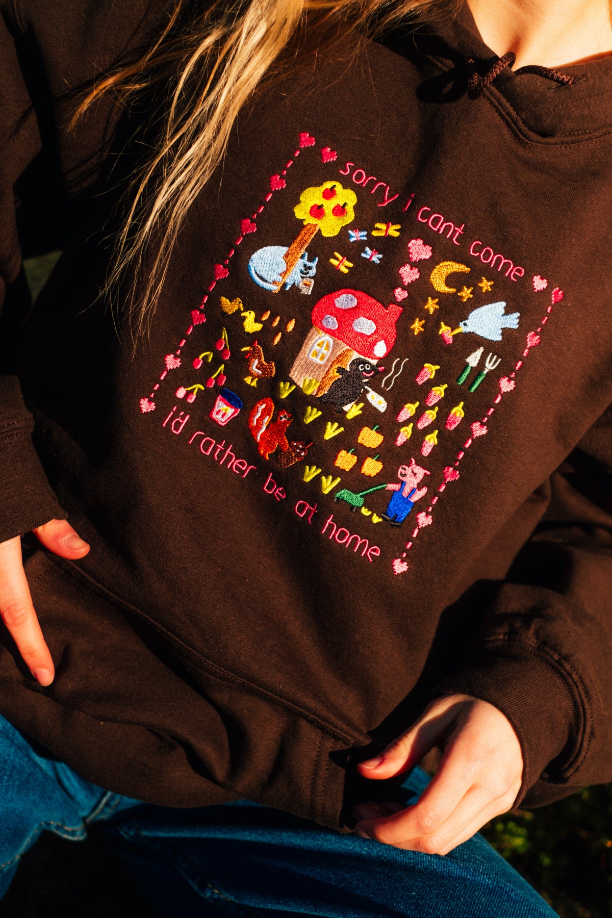 Cosy Mole Embroidered Hoodie