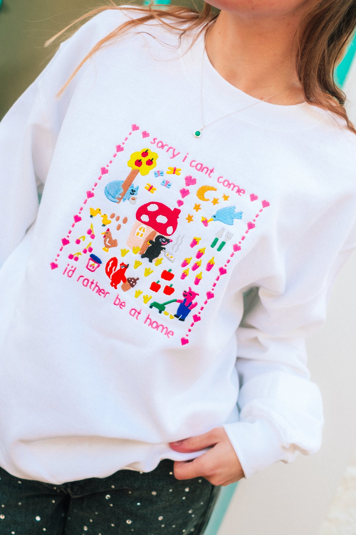 Cosy Mole Embroidered Sweatshirt