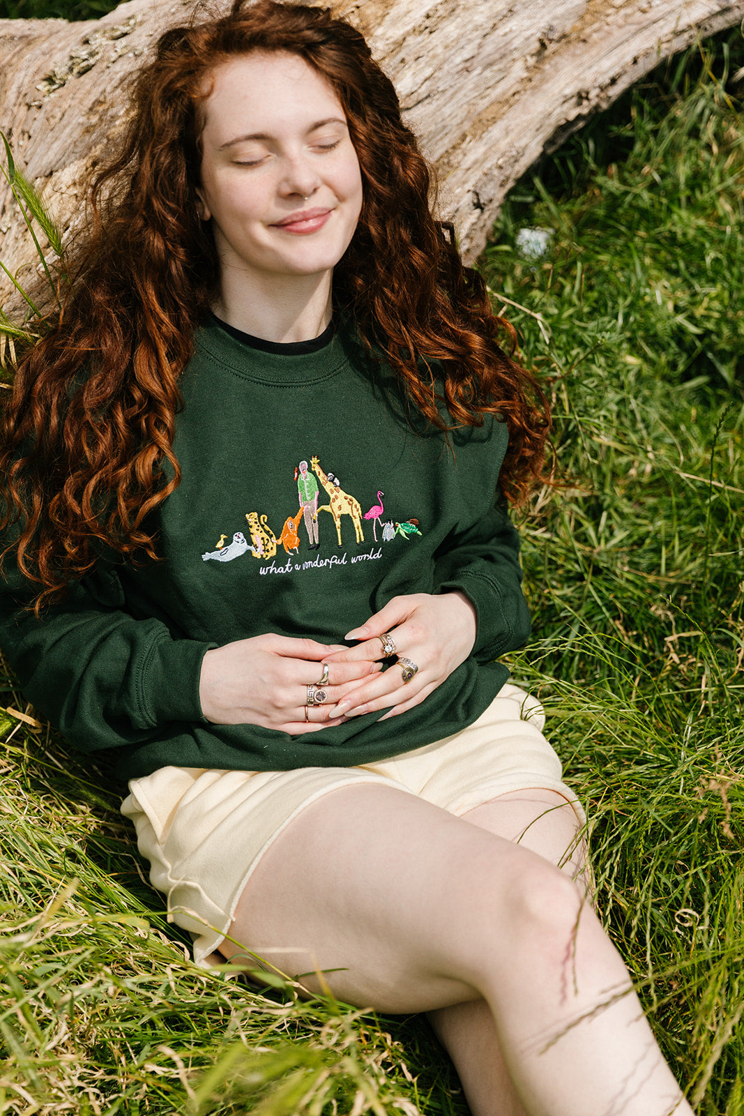 David Attenborough What A Wonderful World Embroidered Sweatshirt