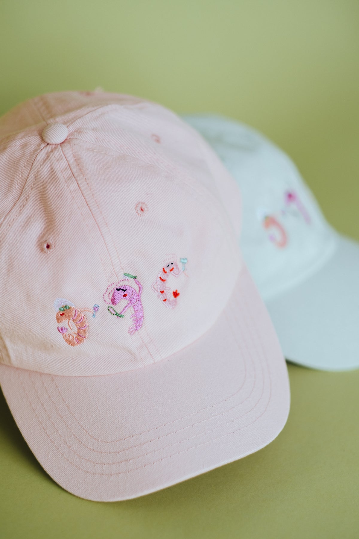 Self Care Shrimps Embroidered Cap