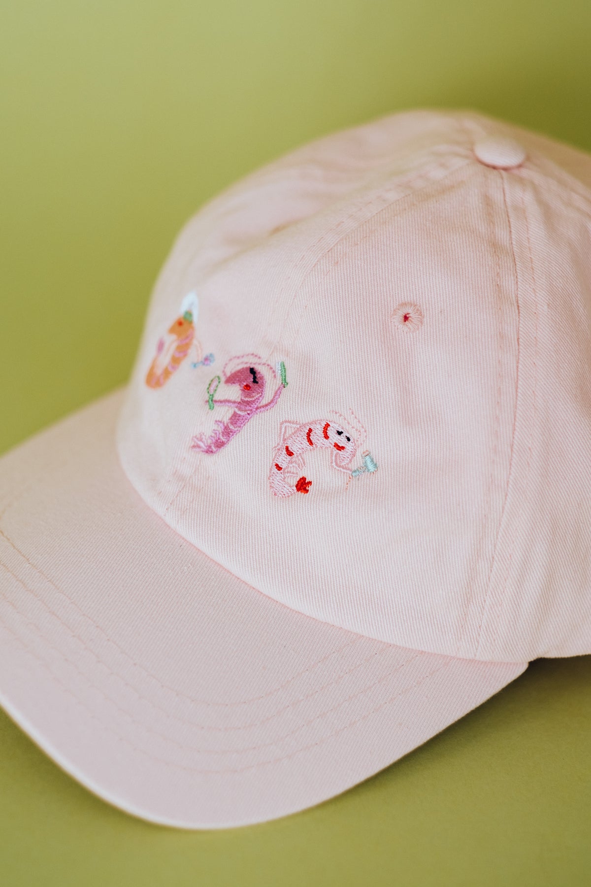 Self Care Shrimps Embroidered Cap